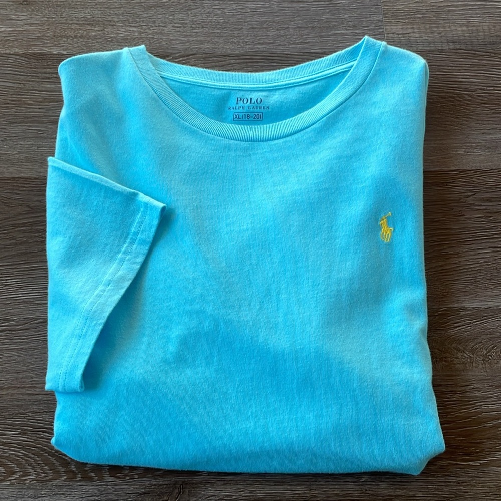 Polo Ralph Lauren Crew Neck Short Sleeve Turquoise T-Shirt